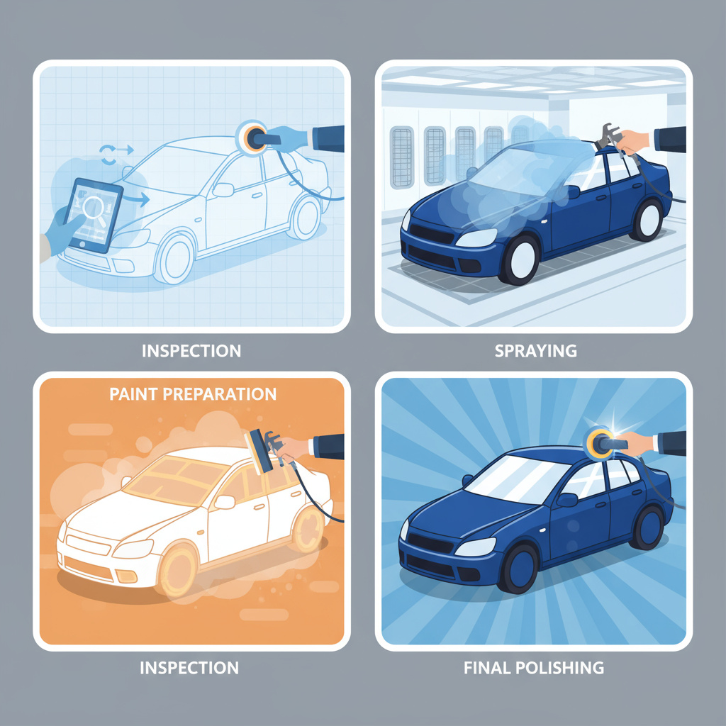 Process steps from inspection to polishing
